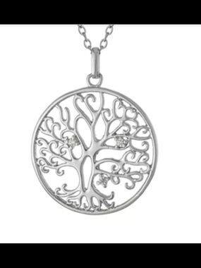 Elegant Silver Tree of Life Pendant Necklace